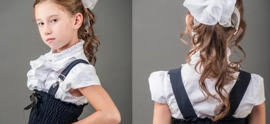 Прически для девочек на 1 сентября